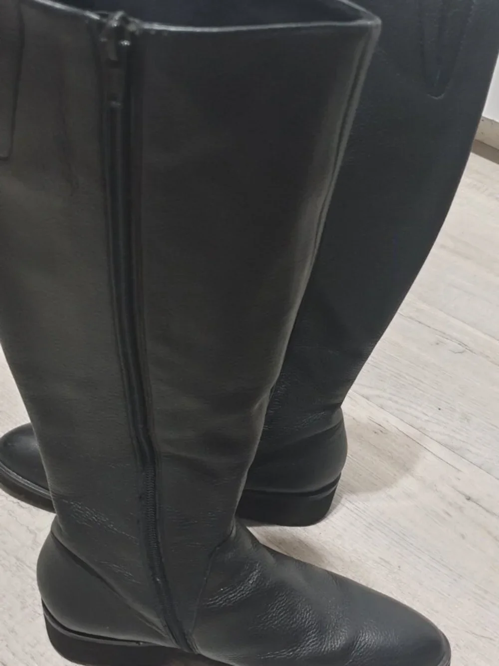 Fashion Women Black Fringe Boots Italian Leather Casual Everyday Boot Size 38